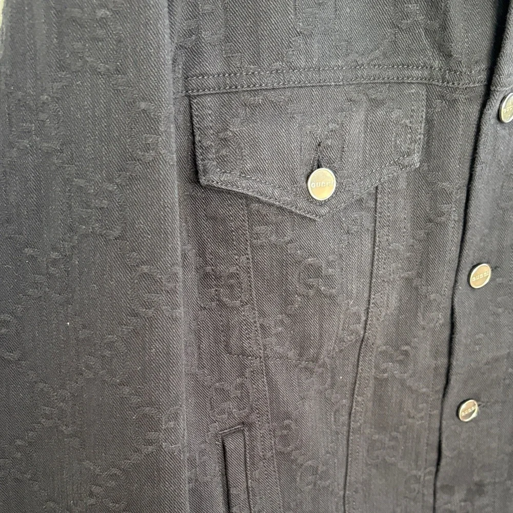 Gucci GG Logo Denim Jacquard jacket sz 54/XXL